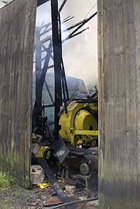 Brand einer Maschinenhalle