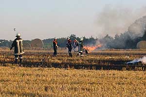 Brand eines Feldes; Foto:Heiko Rost (FFW Dachsbach)