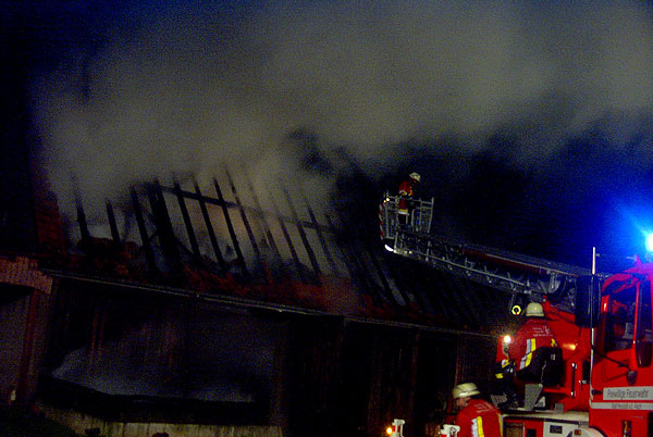 Gebäudebrand am 13.10.2005 in Elgersdorf