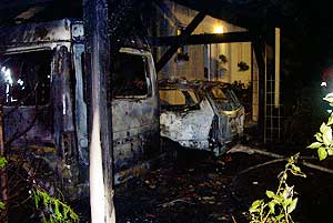 Carportbrand am 03.07.2005
