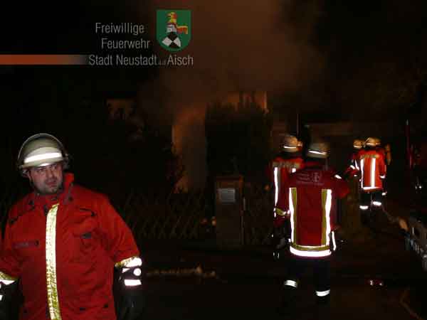 Wohnhausbrand in Markt Erlbach