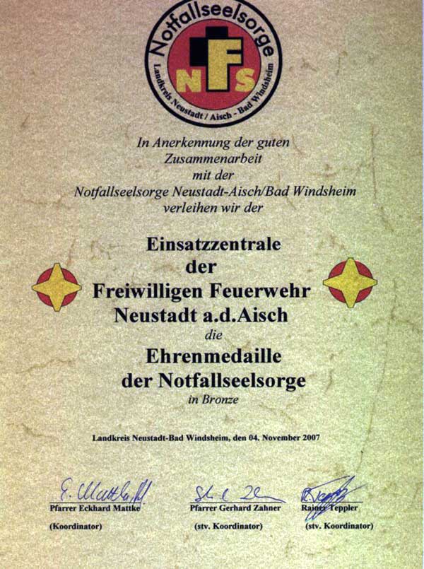 Auszeichnung der Einsatzzentrale;Bild: C. Klama